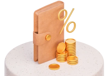 Wallet with coins